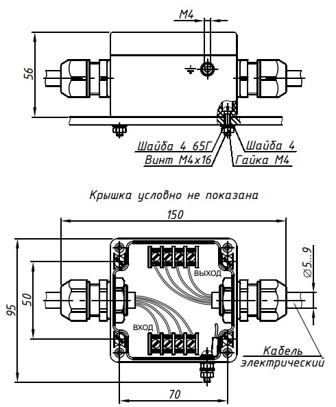 Рис.1.Монтажный чертеж блока МТМ102